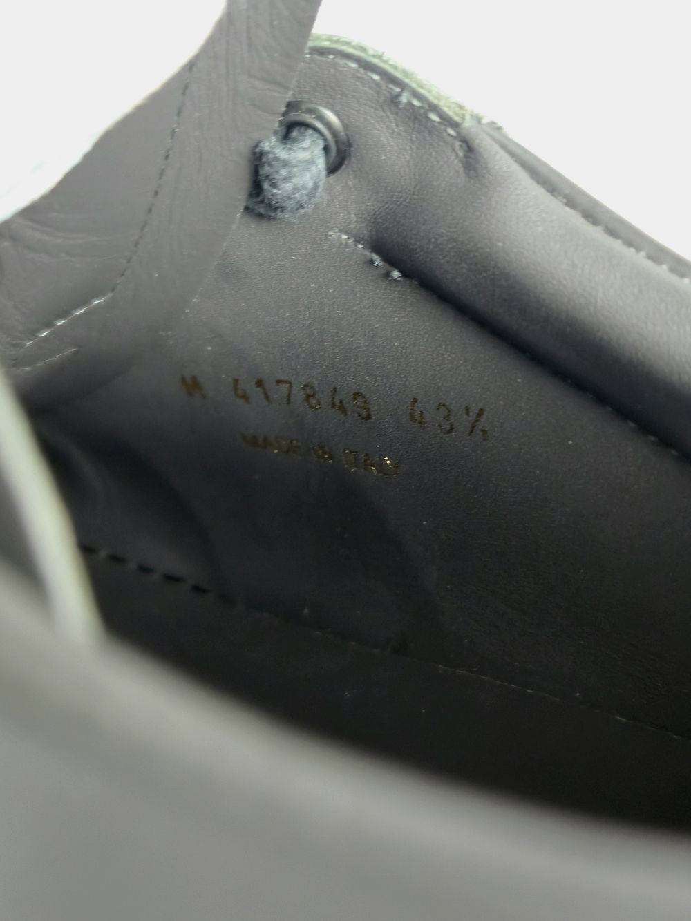 Saint Laurent SL/01 Gray Leather Low-Top Sneakers | US 10.5/EU 43.5 | Dust Bag - Picture 11 of 12